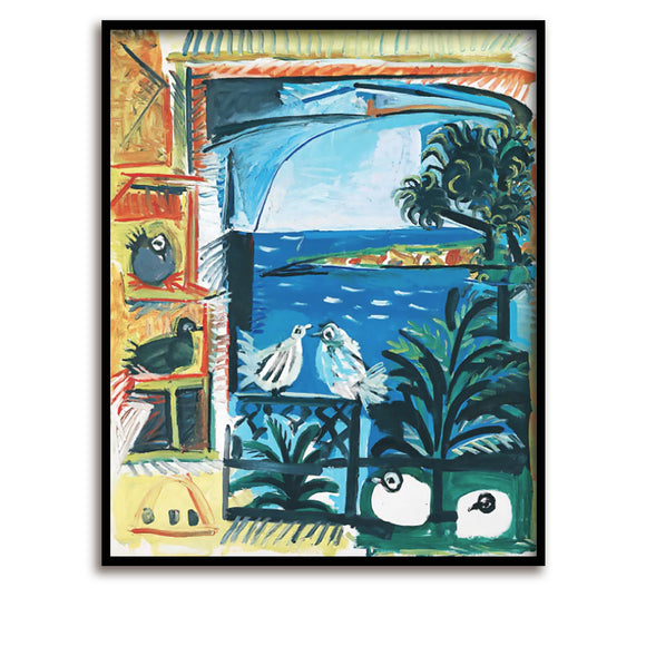 Kunstdruck / Picasso / Limited Edition / Die Tauben II, 1957 / 5 Farben / 60 x 80 cm
