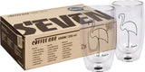 coffeebar seven / Kaffeeglas 350 ml / Picasso / Flamingo / 2er Set
