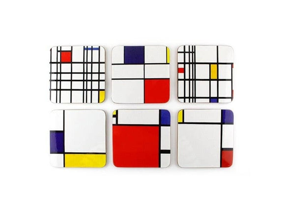 Untersetzer / Mondrian / 6er-Set