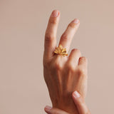Ring / VOL / 24 k vergoldet / Gr. 16