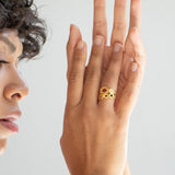 Ring / FAVORITA COLORS / 24 k vergoldet / Gr. 18