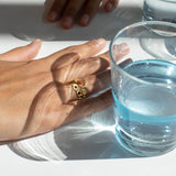 Ring / FAVORITA COLORS / 24 k vergoldet / Gr. 18