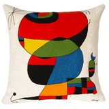 Kissenhülle / Miro / Femme, Oiseaux, Etoile 1 / 45 x 45 cm