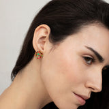 Ohrringe / CANDY COLOURS / 24K vergoldet / Emaille / 1,6 cm