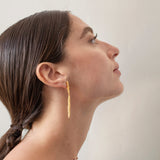 Ohrringe / STARDUST HÄNGEND / 24 k vergoldet / 6cm