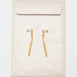 Ohrringe / STARDUST HÄNGEND / 24 k vergoldet / 6cm