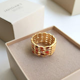 Ring / AUBE / 24K vergoldet / Gr. 10 / 1,3 cm