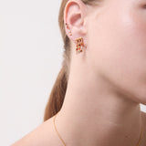 Ohrringe / AUBE / 24K vergoldet / hängend / 2 cm