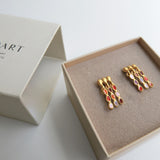 Ohrringe / AUBE / 24K vergoldet / hängend / 2 cm