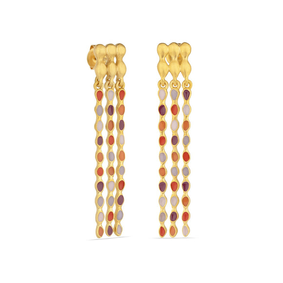 Ohrringe / AUBE / 24K vergoldet / hängend / 5,5 cm