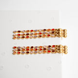 Ohrringe / AUBE / 24K vergoldet / hängend / 5,5 cm