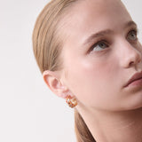 Ohrringe / AUBE / 24K vergoldet / Creolen / 0,8 cm