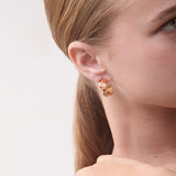 Ohrringe / AUBE / 24K vergoldet / Creolen / 0,8 cm