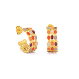 Ohrringe / AUBE / 24K vergoldet / Creolen / 0,8 cm