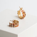 Ohrringe / AUBE / 24K vergoldet / Creolen / 0,8 cm