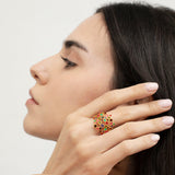 Ring / CANDY COLOURS / 24K vergoldet / Emaille / Gr. 20