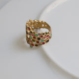 Ring / CANDY COLOURS / 24K vergoldet / Emaille / Gr. 18