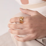 Ring / CALA / 24K vergoldet / Gr. 18