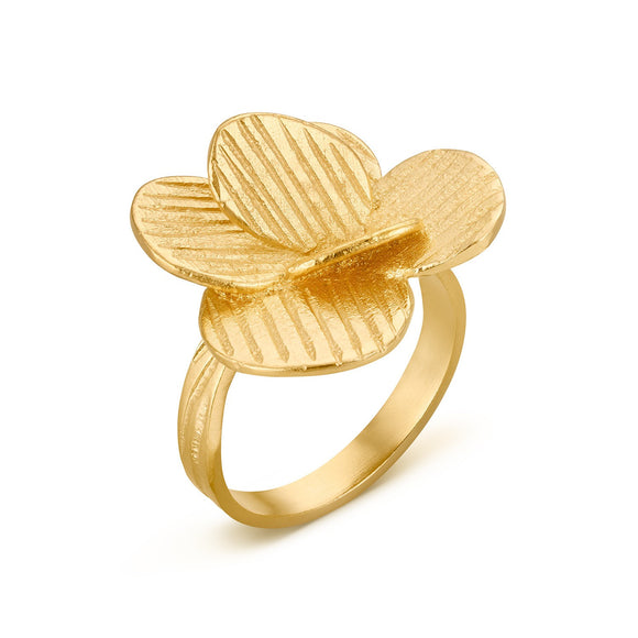 Ring / PAMPALONIA / 24K vergoldet / Gr. 18