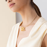 Kette / ARAI / 24K vergoldet / handgebürstet / 42 cm