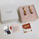 Ohrstecker / COLLAGE / 24K vergoldet / hängend / 5,5 cm