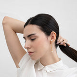 Ohrringe / ECLAT / 24K vergoldet / 5,4 cm