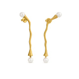 Ohrringe / ECLAT / 24K vergoldet / 5,4 cm