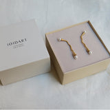 Ohrringe / ECLAT / 24K vergoldet / 5,4 cm