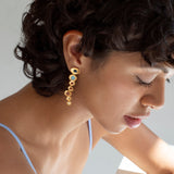 Ohrringe / FAVORITA COLORS / 24K vergoldet / 5,5 cm