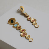 Ohrringe / FAVORITA COLORS / 24K vergoldet / 5,5 cm