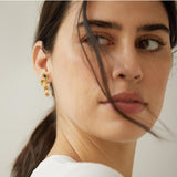 Ohrringe / FAVORITA COLORS / 24K vergoldet / 3 cm