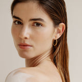 Ohrringe / CLARA / Creole / 24K vergoldet / 3 cm