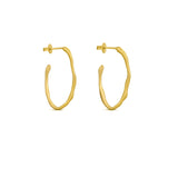 Ohrringe / CLARA / Creole / 24K vergoldet / 3 cm