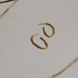 Ohrringe / CLARA / Creole / 24K vergoldet / 3 cm