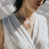 Kette / EXOTICA Turquoise / 24K vergoldet / 3,3 cm