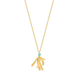 Kette / EXOTICA Turquoise / 24K vergoldet / 3,3 cm
