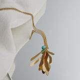 Kette / EXOTICA Turquoise / 24K vergoldet / 3,3 cm