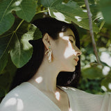 Ohrringe / EXOTICA Turquoise / 24K vergoldet / 5,3 cm