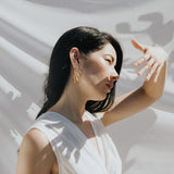 Ohrringe / EXOTICA Turquoise / 24K vergoldet / 5,3 cm