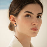 Ohrringe / Miro / 24K vergoldet / drop blau / 2 cm