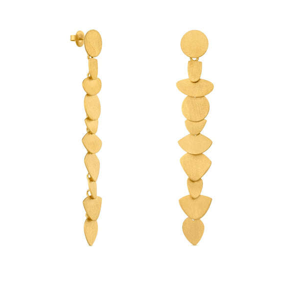 Ohrringe / VENUS / 24K vergoldet / lang / 8 cm