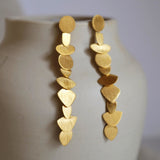 Ohrringe / VENUS / 24K vergoldet / lang / 8 cm