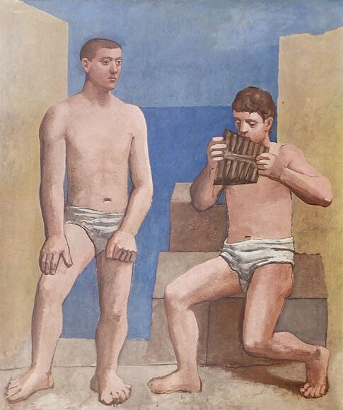 Kunstdruck / Picasso / Limited Edition / Die Panflöte, 1923 / 66 x 79 cm
