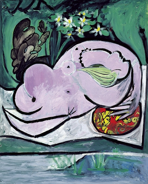 Kunstdruck / Picasso / Limited Edition / Akt im Garten, 1934 / 6 Farben / 60 x 80 cm