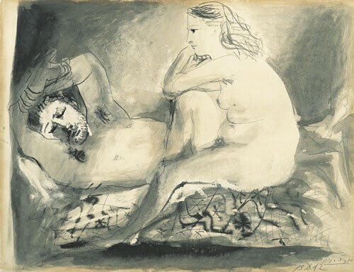 Kunstdruck / Picasso / Limited Edition / Schlafender, 1942 / 5 Farben / 80 x 68 cm