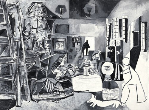 Kunstdruck / Picasso / Limited Edition / Las Meninas (conjunto) No. 1, 1957 / 5 Farben / 80 x 60 cm