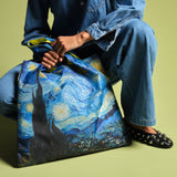 loqi Tasche Kunstmotiv / van Gogh / The starry night NEON Yellow