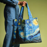 loqi Tasche Kunstmotiv / van Gogh / The starry night NEON Yellow
