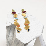 Ohrringe / THALUS / 24K vergoldet / lang / 6,6 cm