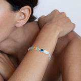 Armband / INTERVAL / 925 versilbert / Emaille-Felder